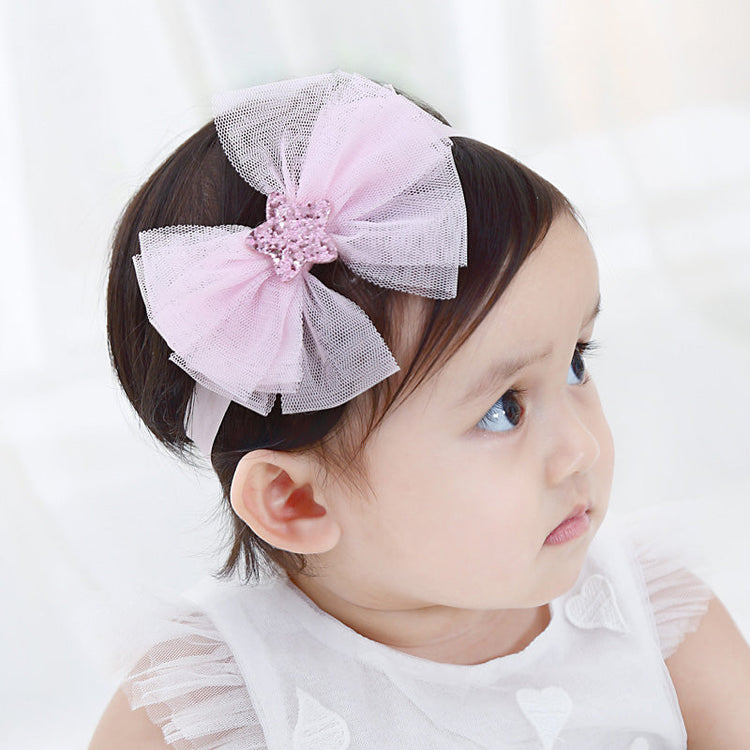Star bow baby headband Pink Iolaus