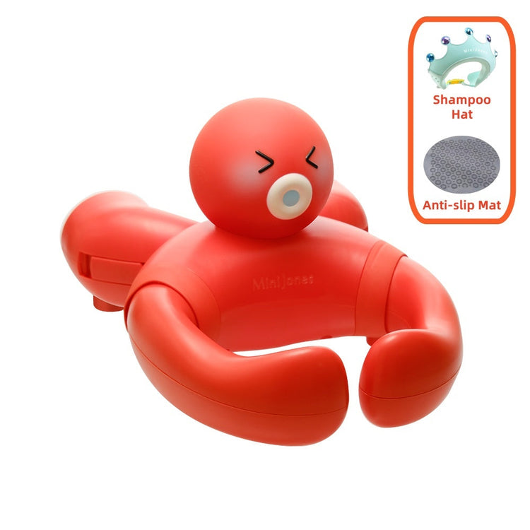 MiniJones Baby Standing Bath Support Wall Mount Adjustable Height Suction Cup Bathtub Shower Holder For Above 9 Months null