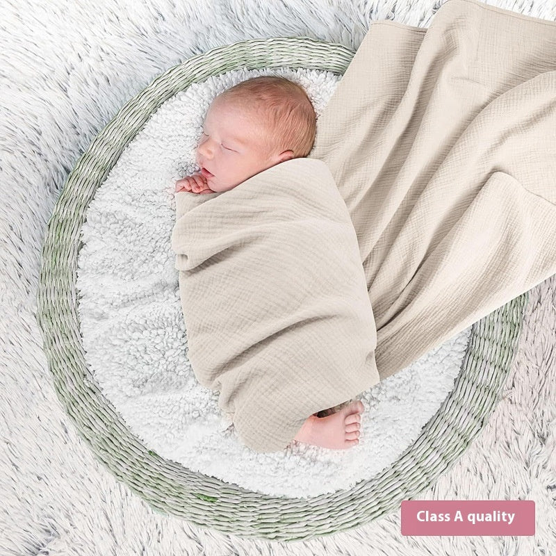Baby Wrapping Solid Color Cotton Cloth Children's Air Conditioning Blanket Pink Iolaus
