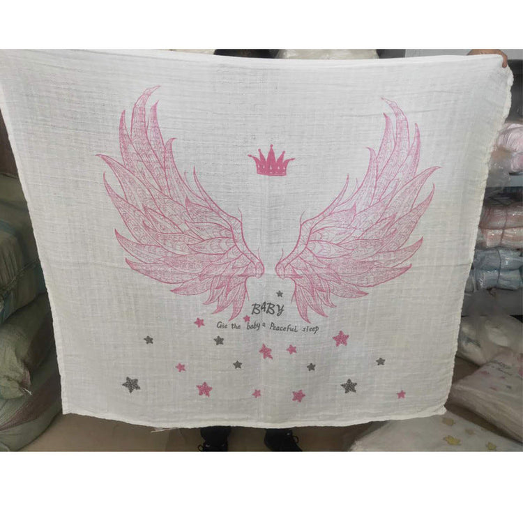 Cotton Cloth Swaddling Clothes Bath Towel Baby Blanket Pink Iolaus