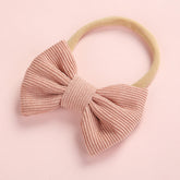 Cute Multicolor Corduroy Bow Baby Headband Pink Iolaus