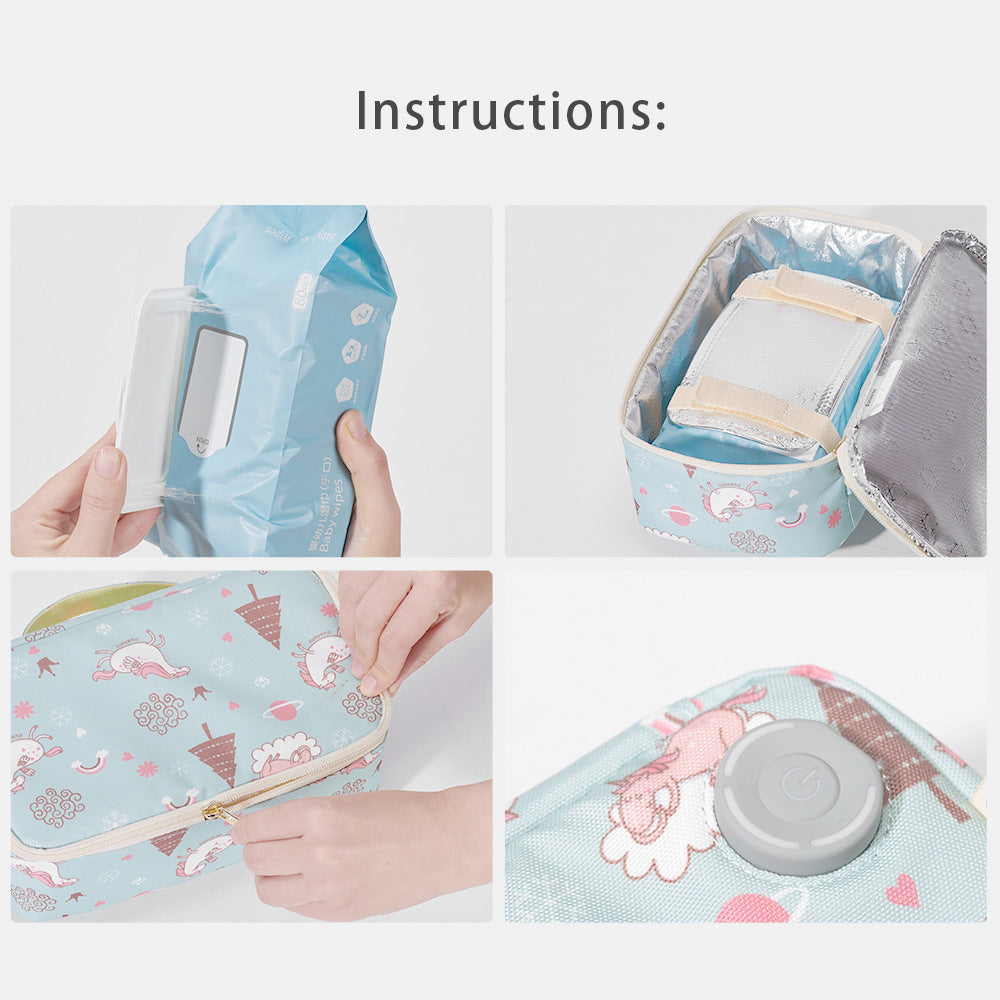 Wet Wipe Heater Household Baby Insulation Non-rechargeable Constant Temperature Wet Wipes Pink Iolaus
