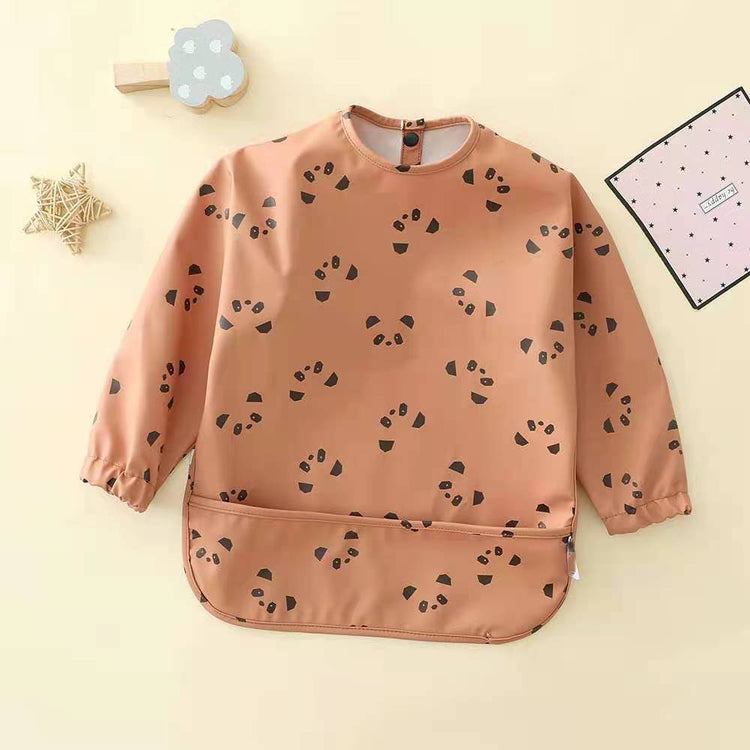 Waterproof Baby Food Supplement Bib Gown Pink Iolaus