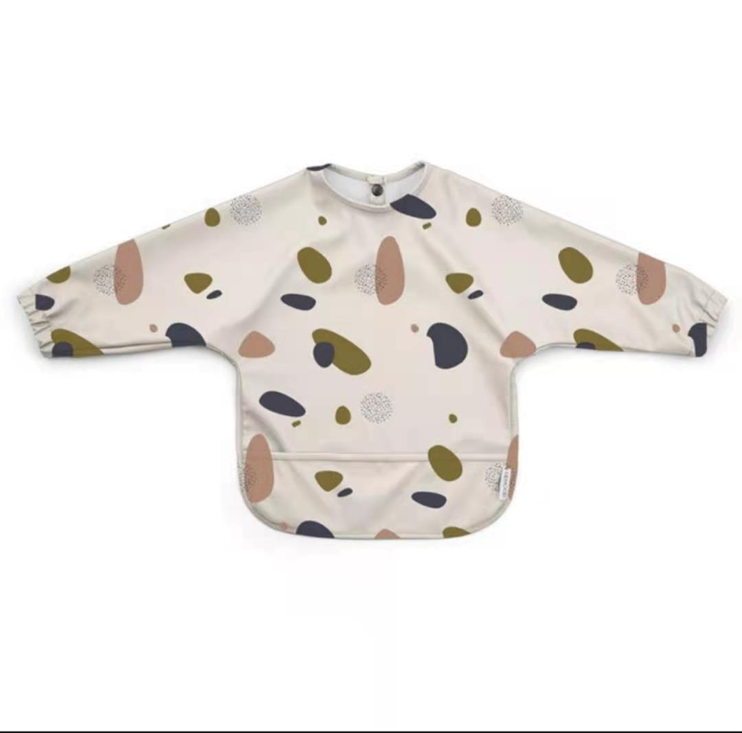 Waterproof Baby Food Supplement Bib Gown Pink Iolaus