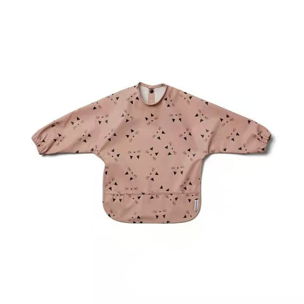 Waterproof Baby Food Supplement Bib Gown Pink Iolaus