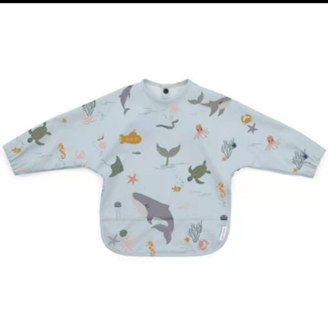 Waterproof Baby Food Supplement Bib Gown Pink Iolaus