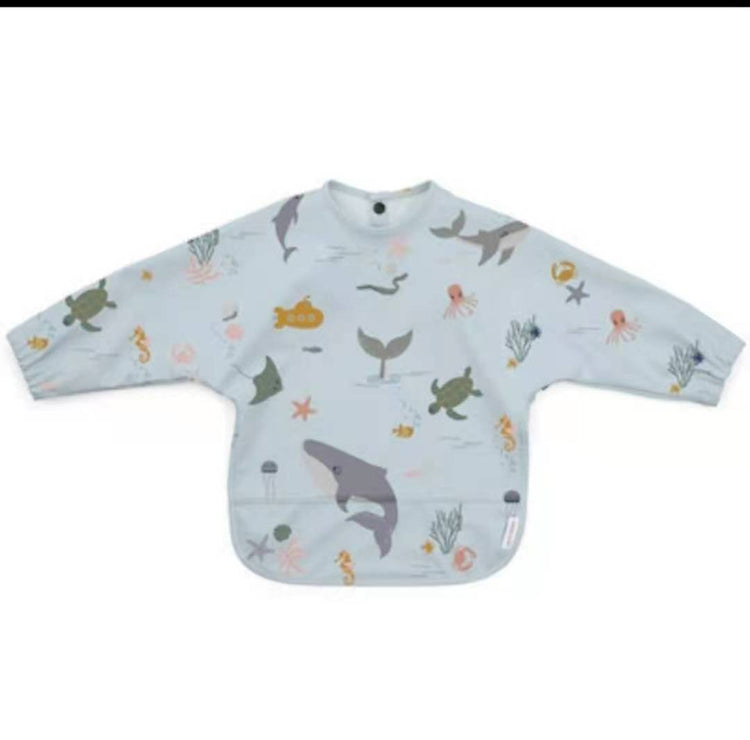 Waterproof Baby Food Supplement Bib Gown Pink Iolaus