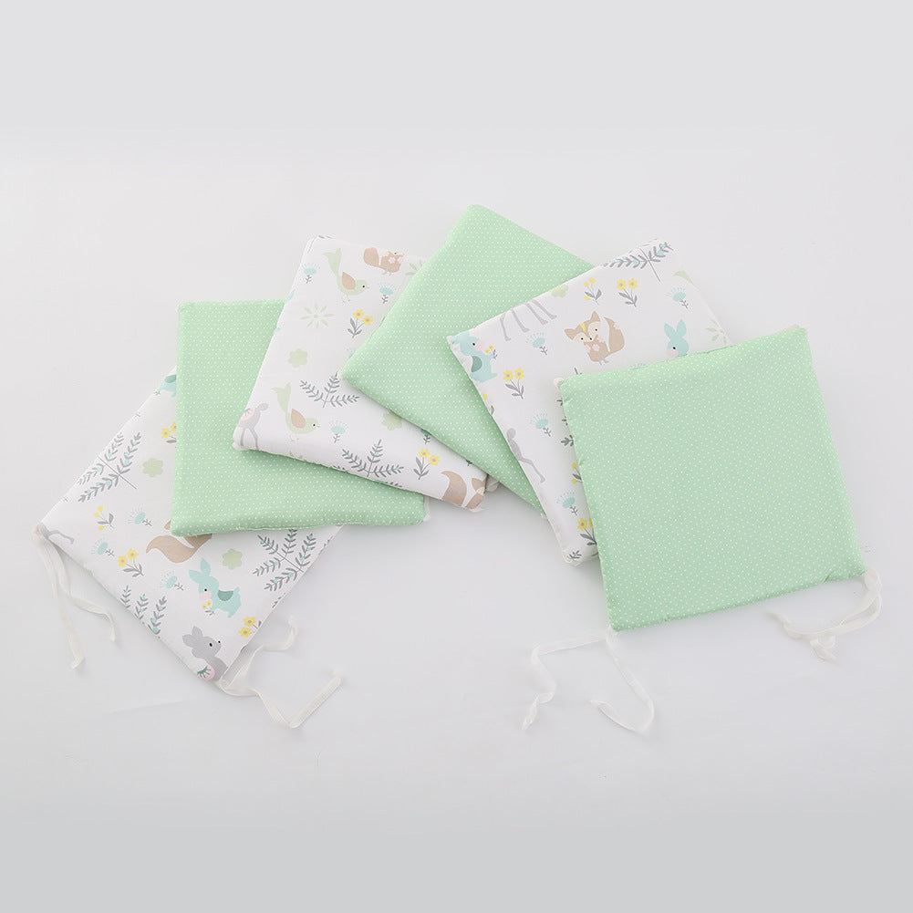 Cotton Crib Bed Circumference Baby Anti-collision Kit Pink Iolaus