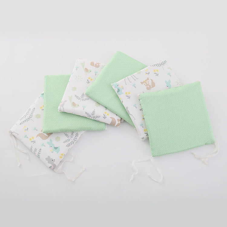 Cotton Crib Bed Circumference Baby Anti-collision Kit Pink Iolaus