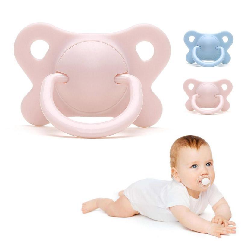 Pacifier Sleeping Baby Pacifier Newborn Silicone Pacifier Super Soft Flat Head null