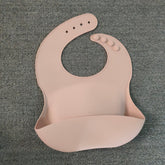 Soft Waterproof Silicone Baby Bib with Food Catcher, Baby Silicone Bib Pink Iolaus