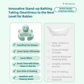 MiniJones Baby Standing Bath Support Wall Mount Adjustable Height Suction Cup Bathtub Shower Holder For Above 9 Months null