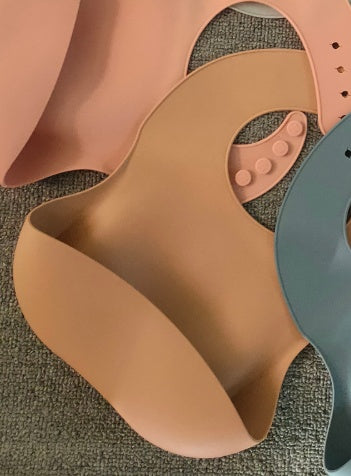 Soft Waterproof Silicone Baby Bib with Food Catcher, Baby Silicone Bib Pink Iolaus