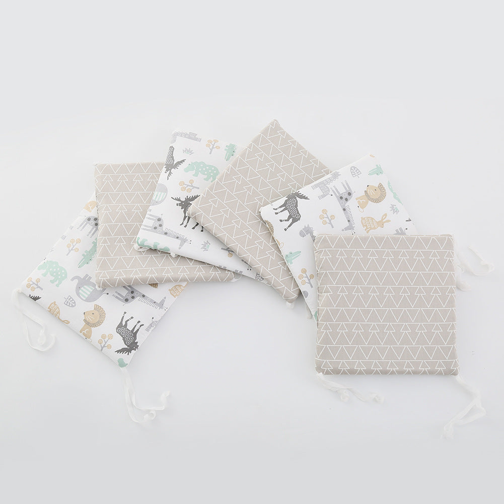 Cotton Crib Bed Circumference Baby Anti-collision Kit Pink Iolaus