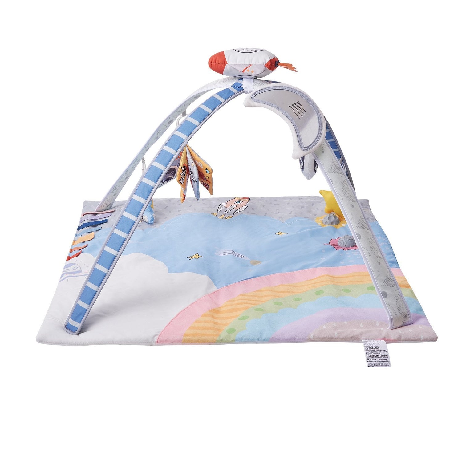 Baby Play Gym Mat Tummy Time Activity Mat With 6 Sensory Toys Pink Iolaus