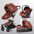 High Landscape Baby Stroller 360-degree Rotation 3-in-1 Basket Foldable null