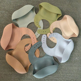 Soft Waterproof Silicone Baby Bib with Food Catcher, Baby Silicone Bib Pink Iolaus