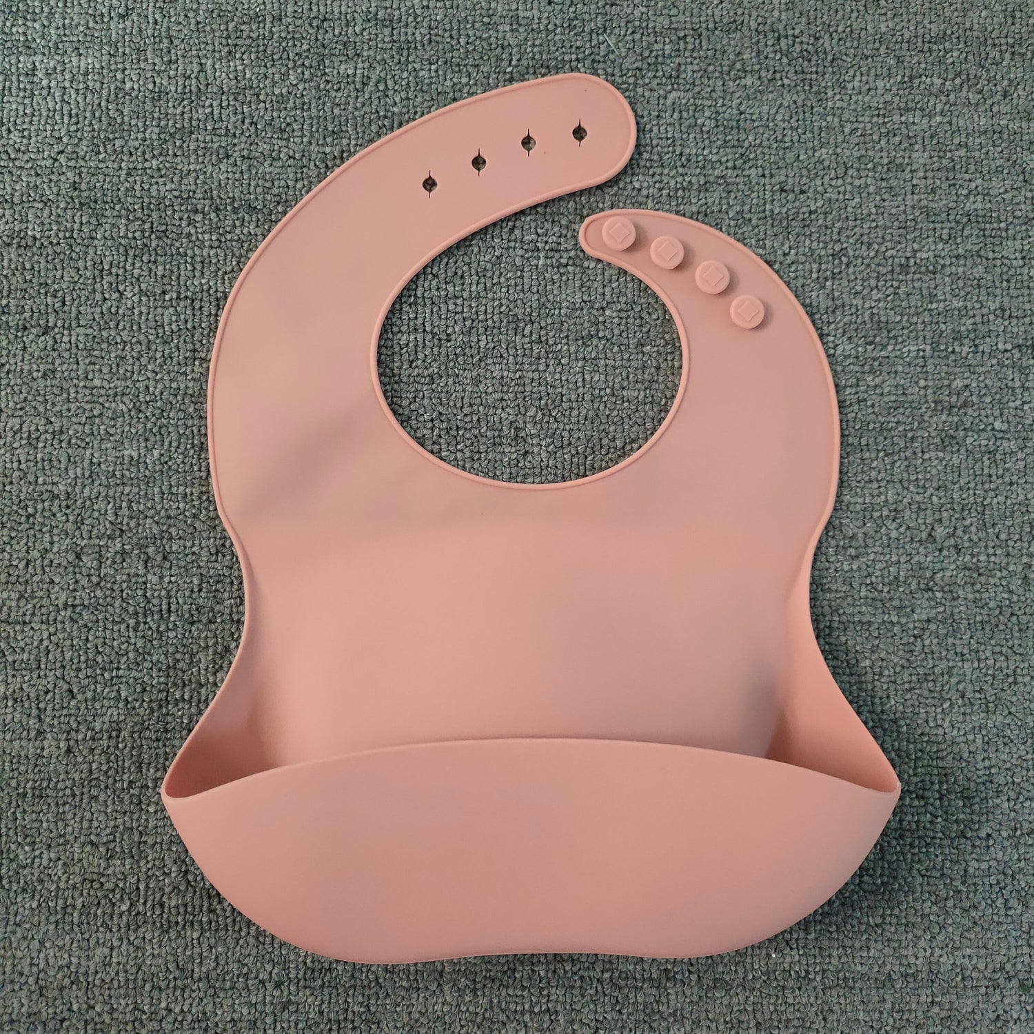 Soft Waterproof Silicone Baby Bib with Food Catcher, Baby Silicone Bib Pink Iolaus