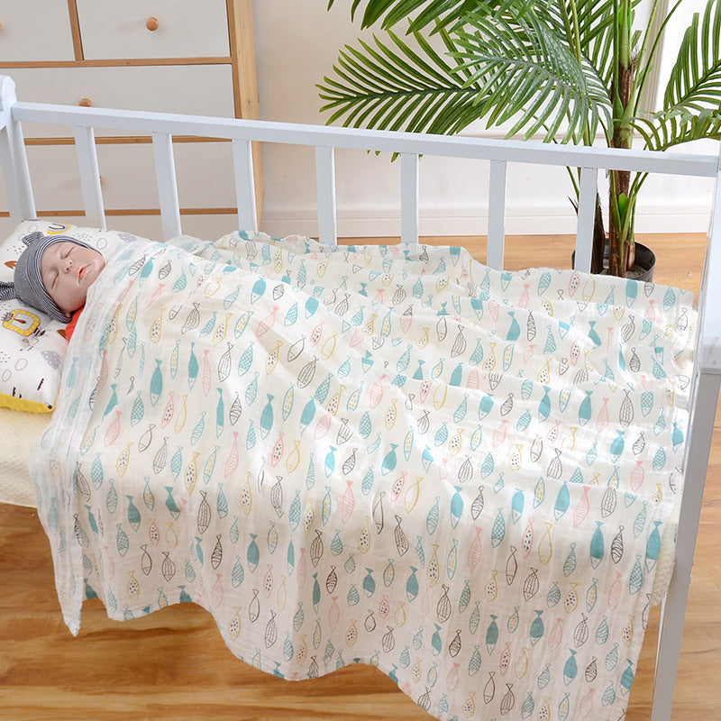 Cotton Cloth Swaddling Clothes Bath Towel Baby Blanket Pink Iolaus