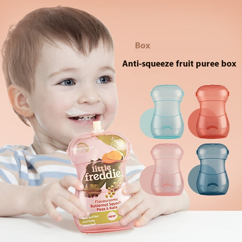Baby Toddler Food Supplement Bags Children Fruit Boxes Juice Yogurt Pink Iolaus