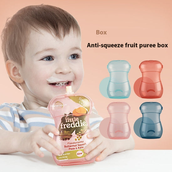 Baby Toddler Food Supplement Bags Children Fruit Boxes Juice Yogurt Pink Iolaus