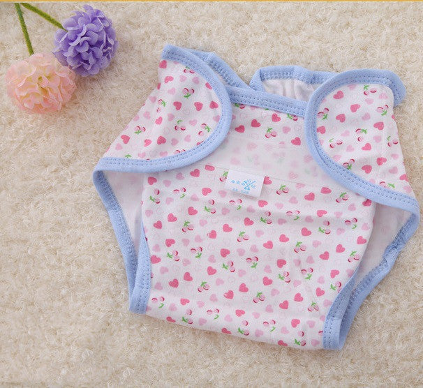 Cotton Cartoon Printed Cloth Diaper Washable Baby Diaper Pink Iolaus