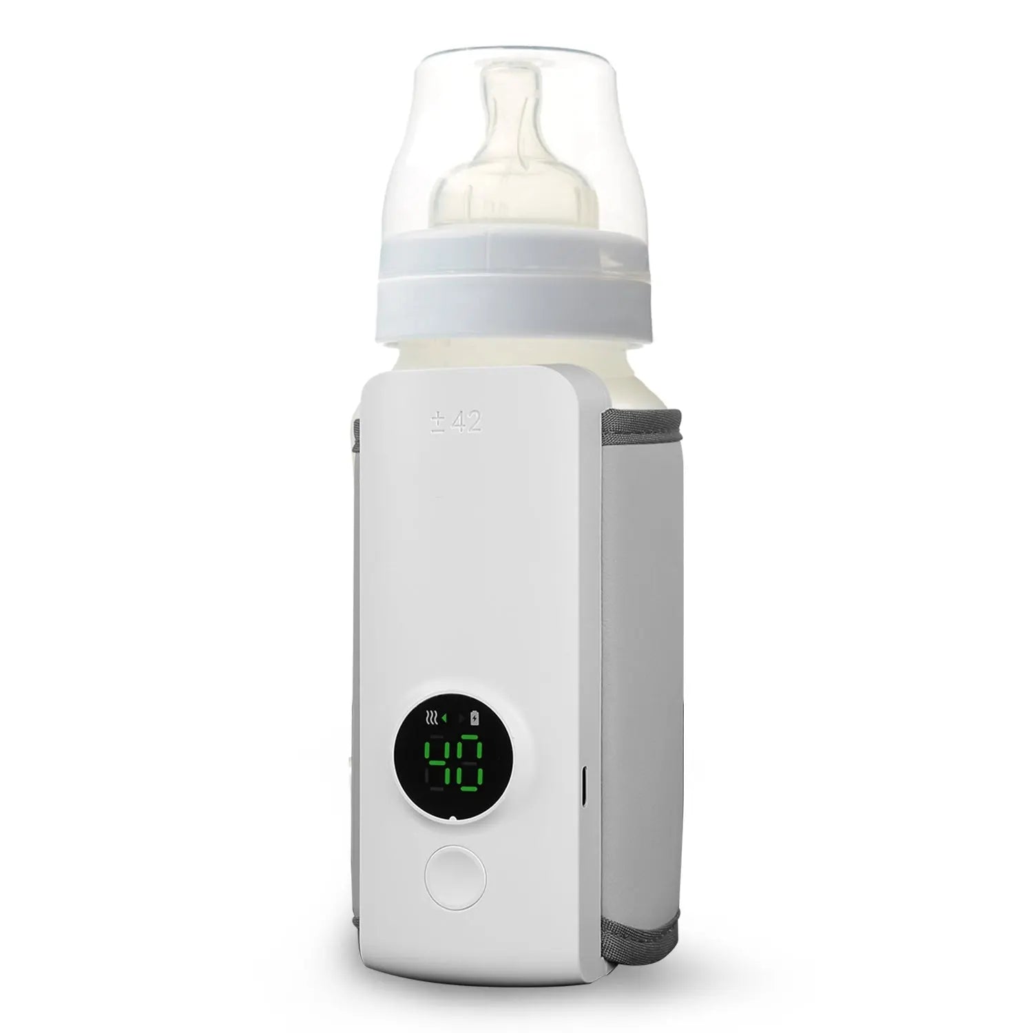 1Pc Portable Bottle Warmer Baby Milk Warmer Milk Formula Warmer For Travel With 6 Heating Levels USB Rechargeable Keep Milk Warm For 5 Hours No Bottle Included null