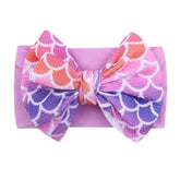 Nylon Bow Hair Band Baby Cute Soft Bow Printed Headband Baby Headscarf Pink Iolaus
