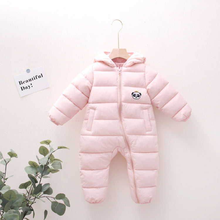 Baby One-piece Cotton-padded Clothes Pink Iolaus