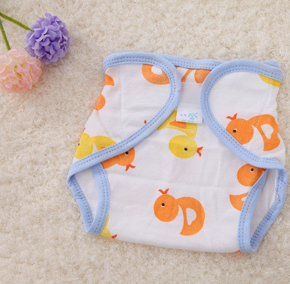 Cotton Cartoon Printed Cloth Diaper Washable Baby Diaper Pink Iolaus