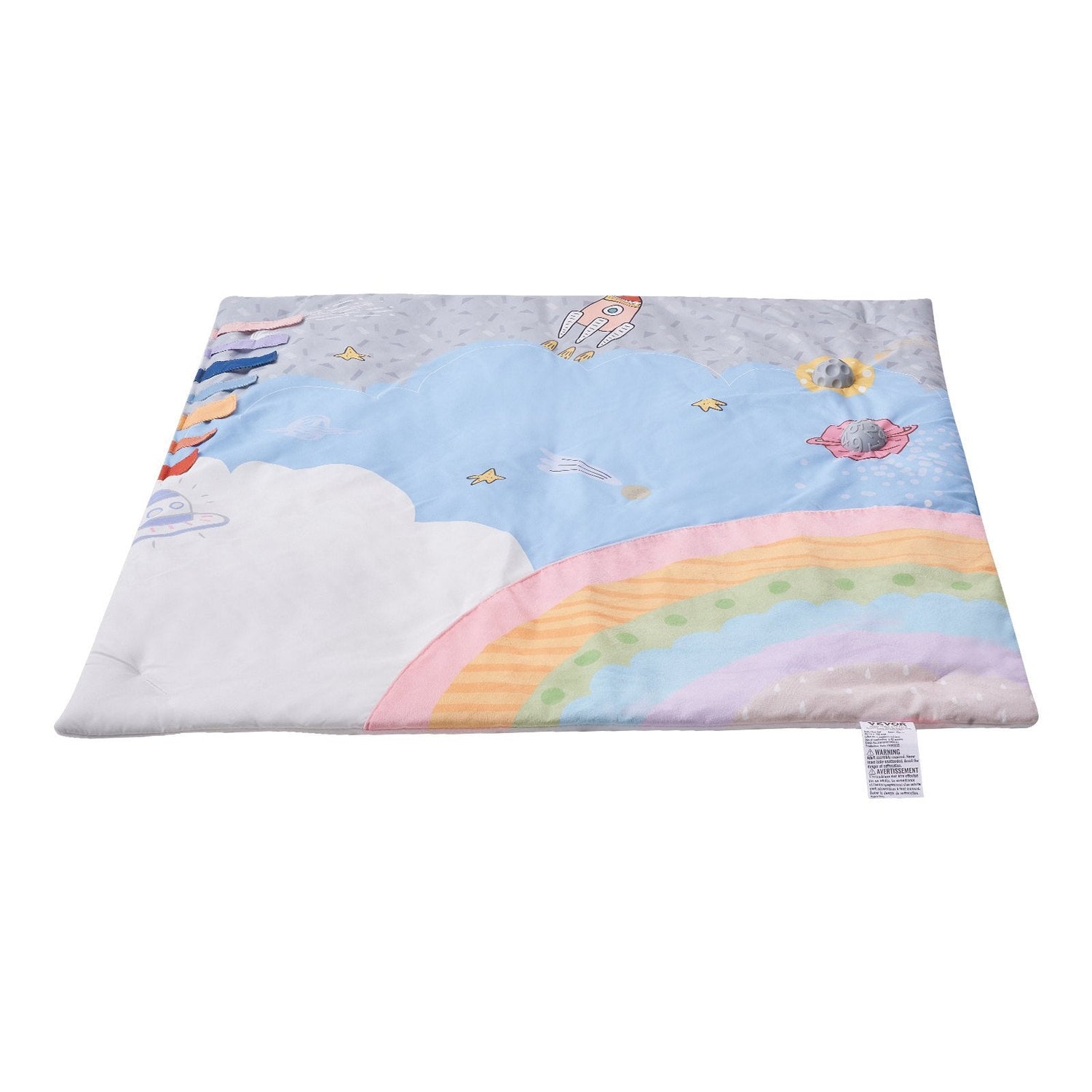 Baby Play Gym Mat Tummy Time Activity Mat With 6 Sensory Toys Pink Iolaus