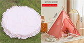 INS Round Solid Color Lace Play Mat Crawling Mat Baby Premises Pink Iolaus