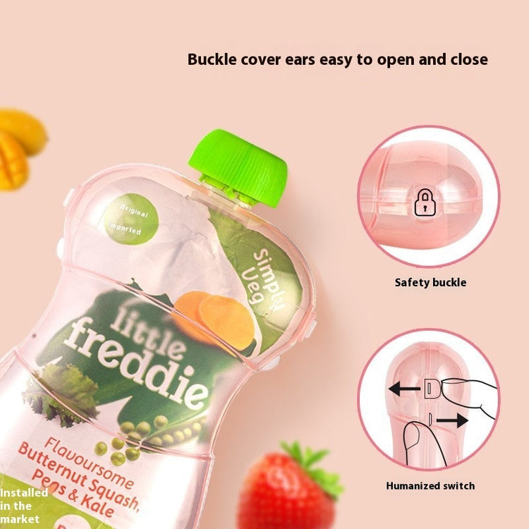 Baby Toddler Food Supplement Bags Children Fruit Boxes Juice Yogurt Pink Iolaus